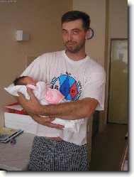 moje dcera s tat�nkem v porodnici